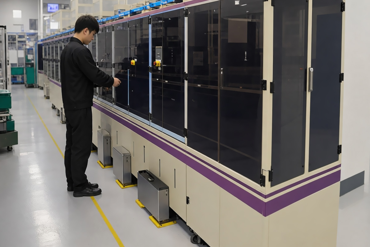 Type-C B747 USB-C five-in-one automatic assembly and inspection packaging line of a certain company